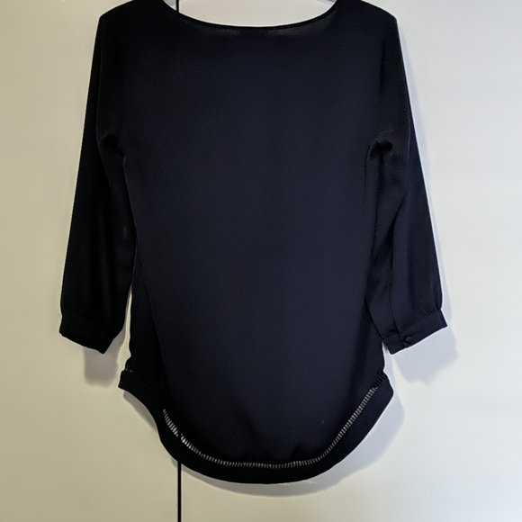 J. Crew navy blue relaxed blouse - Picture 3 of 6